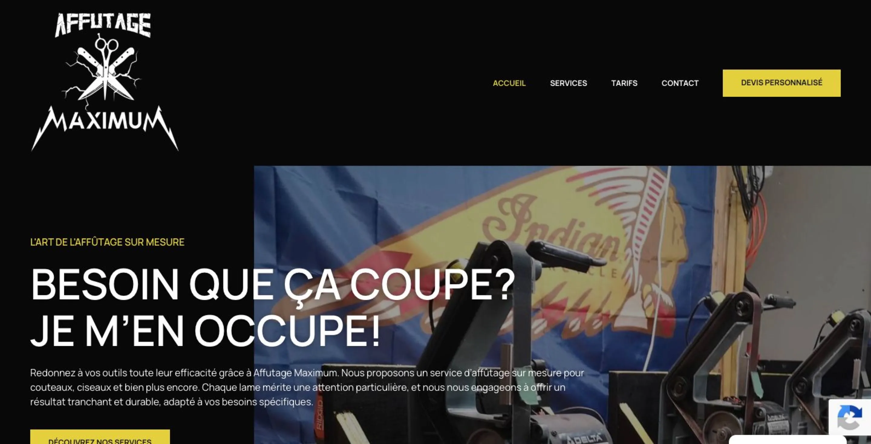 Affûtage Maximum - site desktop