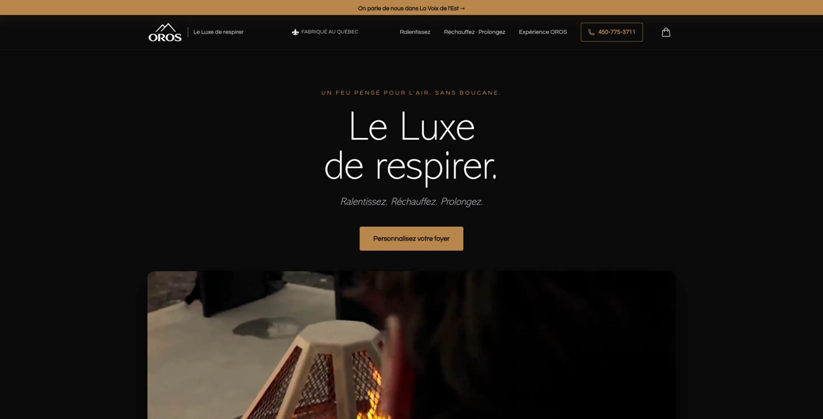 OROS Design - site desktop