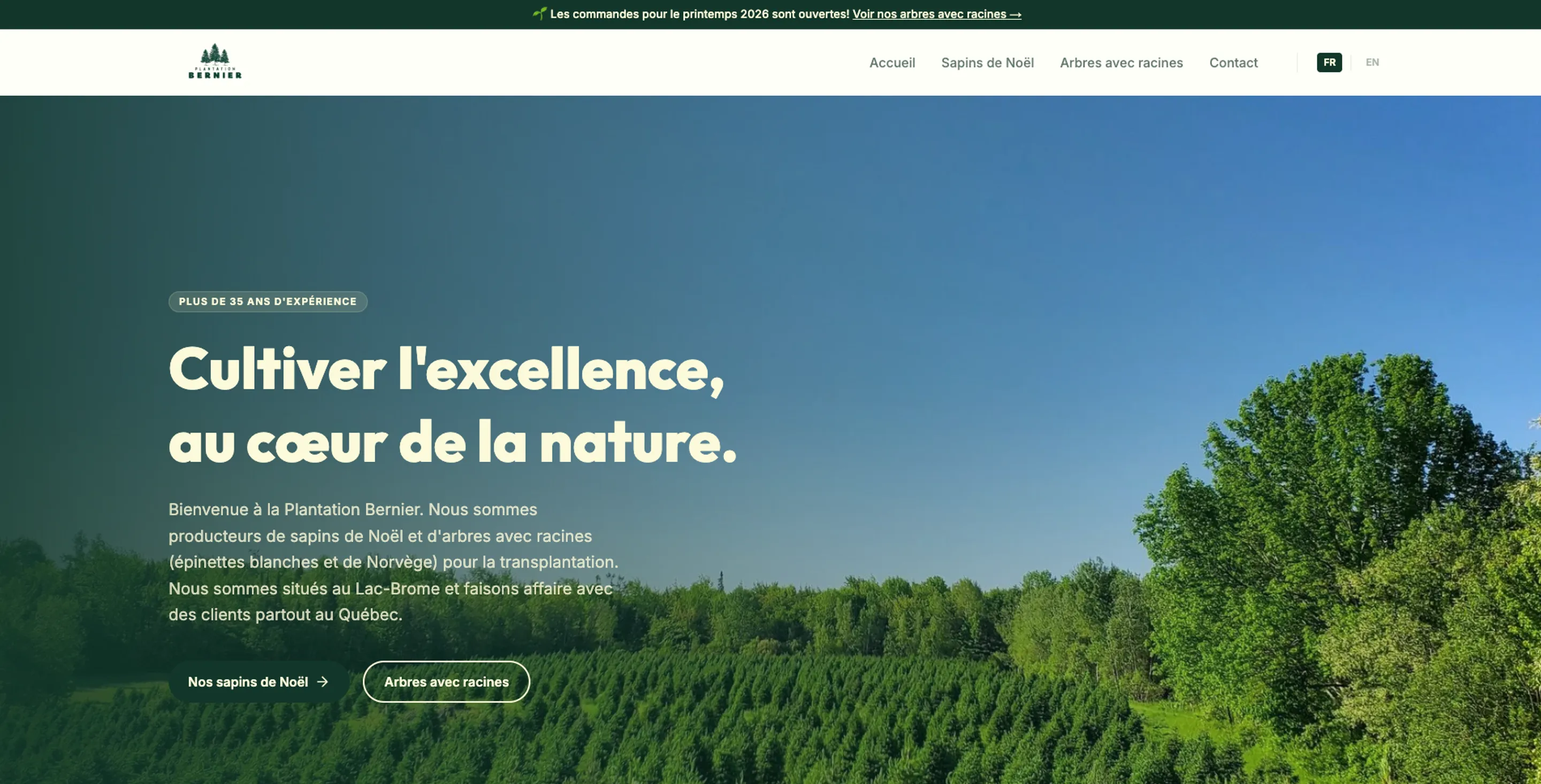 Plantation Bernier - site desktop